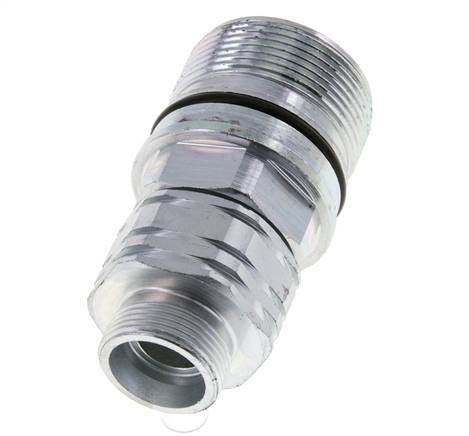 Steel DN 20 Hydraulic Coupling Socket 18 mm L Compression Ring ISO 14541/8434-1 D M42 x 2