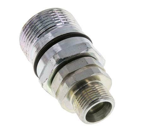 Steel DN 12.5 Hydraulic Coupling Socket 14 mm S Compression Ring ISO 14541/8434-1 D M36 x 2