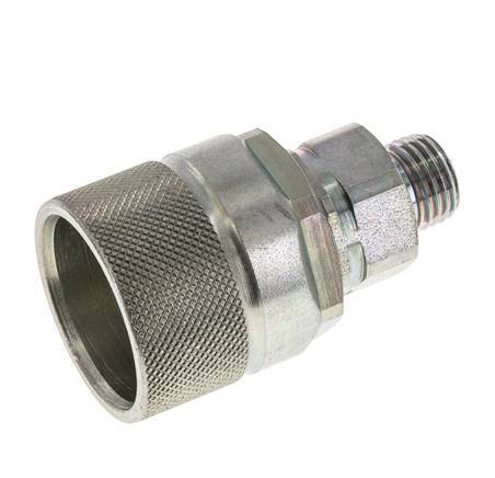 Steel DN 10 Hydraulic Coupling Plug 8 mm L Compression Ring ISO 14541/8434-1 D M28 x 2