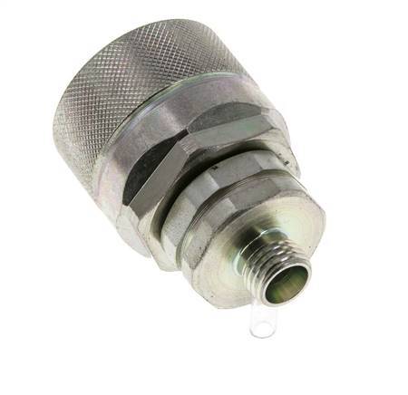 Steel DN 12.5 Hydraulic Coupling Plug 8 mm L Compression Ring ISO 14541/8434-1 D M36 x 2