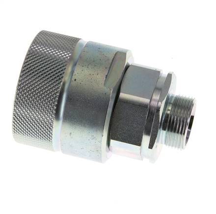 Steel DN 25 Hydraulic Coupling Plug 18 mm L Compression Ring ISO 8434-1 D M48 x 3