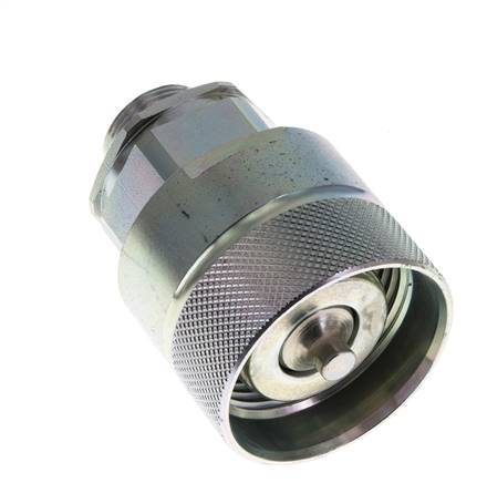 Steel DN 25 Hydraulic Coupling Plug 18 mm L Compression Ring ISO 8434-1 D M48 x 3