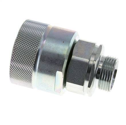 Steel DN 25 Hydraulic Coupling Plug 22 mm L Compression Ring ISO 8434-1 D M48 x 3