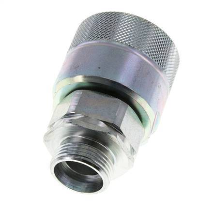 Steel DN 25 Hydraulic Coupling Plug 22 mm L Compression Ring ISO 8434-1 D M48 x 3