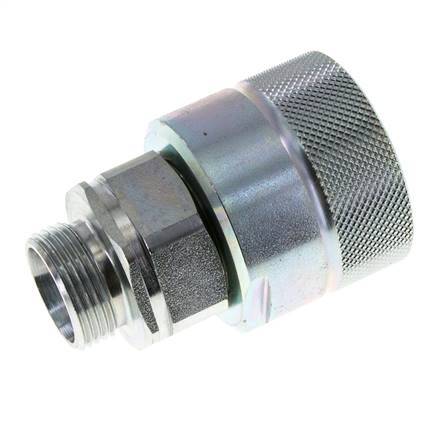 Steel DN 25 Hydraulic Coupling Plug 22 mm L Compression Ring ISO 8434-1 D M48 x 3