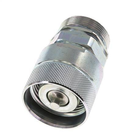 Steel DN 25 Hydraulic Coupling Plug 35 mm L Compression Ring ISO 8434-1 D M48 x 3