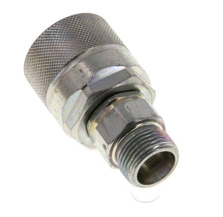 Steel DN 10 Hydraulic Coupling Plug 12 mm S Compression Ring ISO 14541/8434-1 D M28 x 2