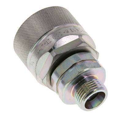 Steel DN 12.5 Hydraulic Coupling Plug 12 mm S Compression Ring ISO 14541/8434-1 D M36 x 2