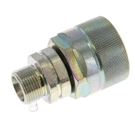Steel DN 12.5 Hydraulic Coupling Plug 14 mm S Compression Ring ISO 14541/8434-1 D M36 x 2