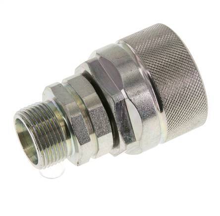 Steel DN 12.5 Hydraulic Coupling Plug 16 mm S Compression Ring ISO 14541/8434-1 D M36 x 2