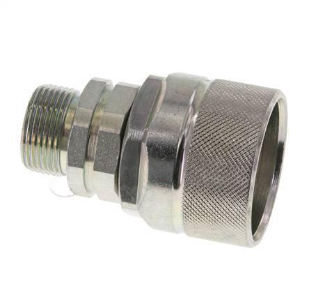 Steel DN 12.5 Hydraulic Coupling Plug 16 mm S Compression Ring ISO 14541/8434-1 D M36 x 2