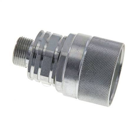 Steel DN 20 Hydraulic Coupling Plug 14 mm S Compression Ring ISO 14541/8434-1 D M42 x 2