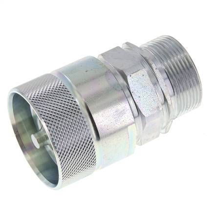 Steel DN 25 Hydraulic Coupling Plug 30 mm S Compression Ring ISO 8434-1 D M48 x 3