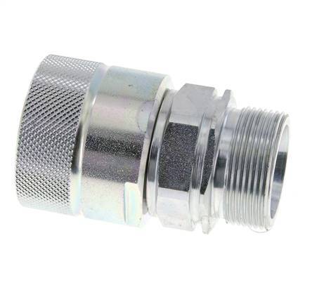 Steel DN 25 Hydraulic Coupling Plug 30 mm S Compression Ring ISO 8434-1 D M48 x 3