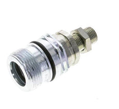 Steel DN 12.5 Hydraulic Coupling Socket 10 mm L Compression Ring Bulkhead ISO 14541/8434-1 D M36 x 2