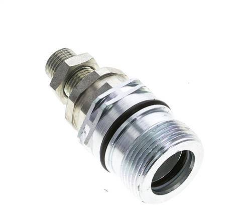 Steel DN 12.5 Hydraulic Coupling Socket 10 mm L Compression Ring Bulkhead ISO 14541/8434-1 D M36 x 2