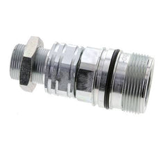 Steel DN 20 Hydraulic Coupling Socket 18 mm L Compression Ring Bulkhead ISO 14541/8434-1 D M42 x 2