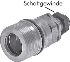 Steel DN 31.5 Hydraulic Coupling Socket 30 mm S Compression Ring Bulkhead ISO 8434-1 D M70 x 3