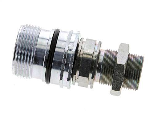 Steel DN 12.5 Hydraulic Coupling Socket 16 mm S Compression Ring Bulkhead ISO 14541/8434-1 D M36 x 2