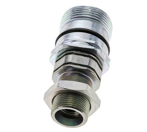 Steel DN 12.5 Hydraulic Coupling Socket 16 mm S Compression Ring Bulkhead ISO 14541/8434-1 D M36 x 2