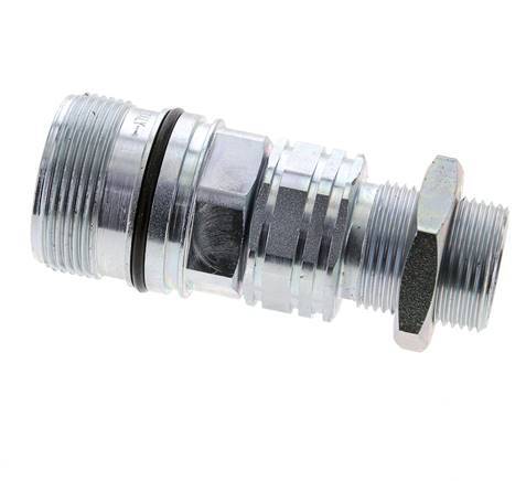 Steel DN 20 Hydraulic Coupling Socket 20 mm S Compression Ring Bulkhead ISO 14541/8434-1 D M42 x 2