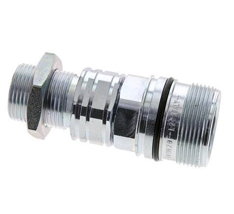 Steel DN 20 Hydraulic Coupling Socket 20 mm S Compression Ring Bulkhead ISO 14541/8434-1 D M42 x 2