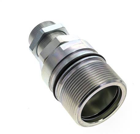 Steel DN 31.5 Hydraulic Coupling Socket 30 mm S Compression Ring Bulkhead ISO 8434-1 D M70 x 3