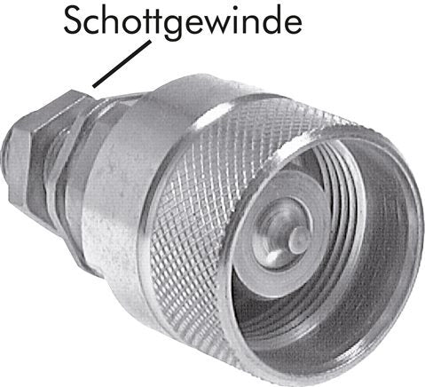 Steel DN 25 Hydraulic Coupling Plug 22 mm L Compression Ring Bulkhead ISO 8434-1 D M48 x 3