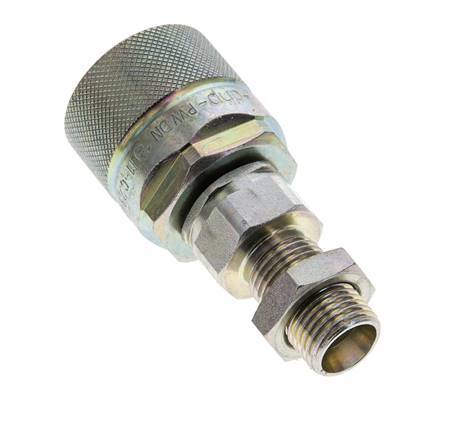 Steel DN 10 Hydraulic Coupling Plug 10 mm L Compression Ring Bulkhead ISO 14541/8434-1 D M28 x 2