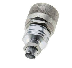 Steel DN 20 Hydraulic Coupling Plug 12 mm L Compression Ring Bulkhead ISO 14541/8434-1 D M42 x 2