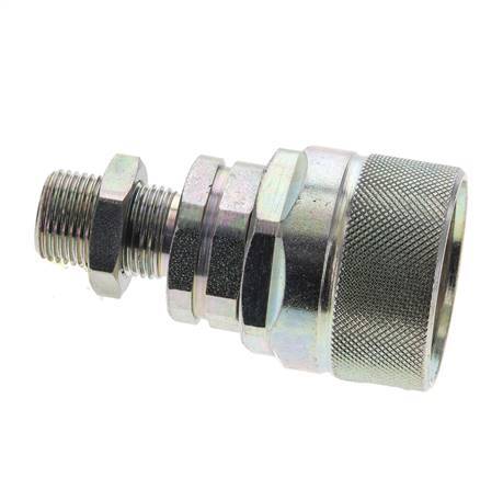Steel DN 12.5 Hydraulic Coupling Plug 10 mm S Compression Ring Bulkhead ISO 14541/8434-1 D M36 x 2