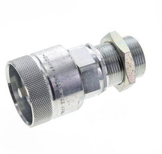 Steel DN 25 Hydraulic Coupling Plug 25 mm S Compression Ring Bulkhead ISO 8434-1 D M48 x 3