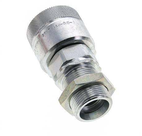 Steel DN 25 Hydraulic Coupling Plug 25 mm S Compression Ring Bulkhead ISO 8434-1 D M48 x 3