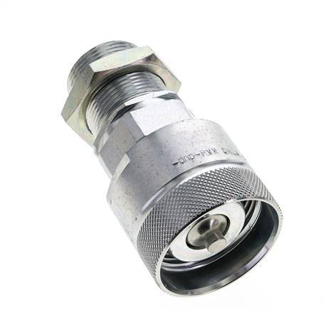 Steel DN 25 Hydraulic Coupling Plug 25 mm S Compression Ring Bulkhead ISO 8434-1 D M48 x 3