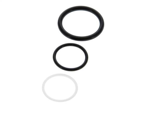 PTFE/NBR Seals Set for ISO 14541 Hydraulic Coupling (M 28 x 2 and 34 mm) [5 Pieces]