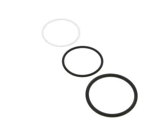 PTFE/NBR Seals Set for ISO 14541 Hydraulic Coupling (M 48 x 3 and 55 mm) [2 Pieces]