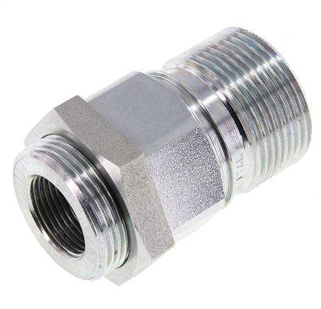 Steel EDBRO Screw Couplings G 3/4 inch Female Threads Fixed Half D 44.5 mm