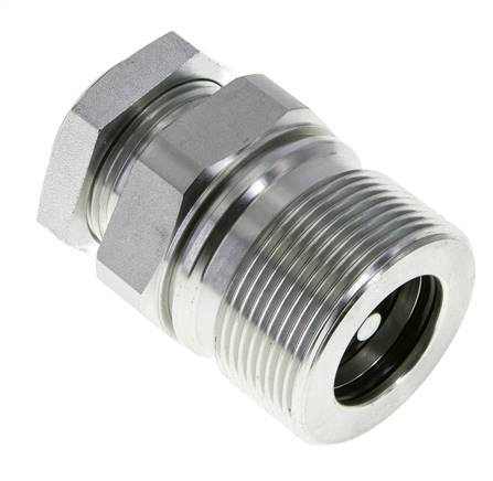Steel EDBRO Screw Couplings G 1 inch Female Threads Fixed Half D 54 mm