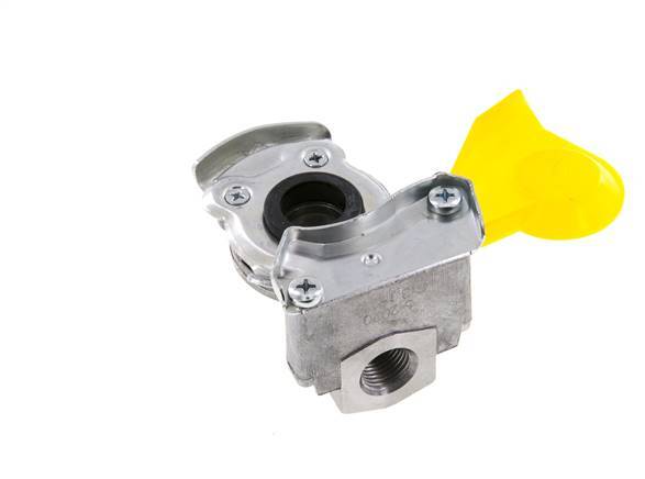 Control Yellow Aluminum Gladhand Coupling M16x1.5 Female Threads DIN 74342