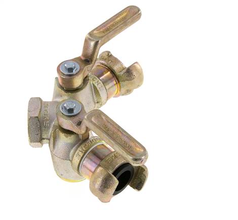 G 3/4'' Double Throttle Valve Claw Coupling DIN 3487 Cast Iron
