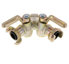 G 3/4'' Double Throttle Valve Claw Coupling DIN 3487 Cast Iron