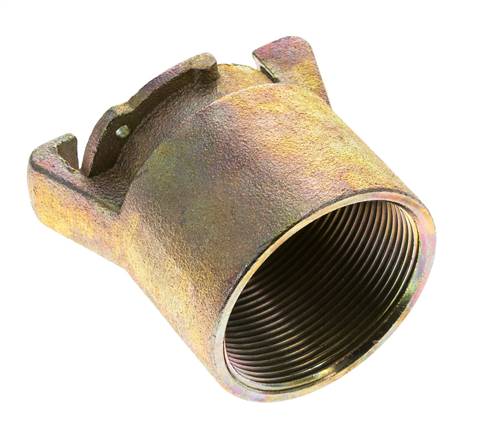 Sandblast Coupling 2'' Female Threads Malleable Cast Iron Coupling Length 79 mm