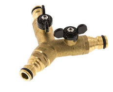 Brass 3x Garden Hose Plug Ball Valve