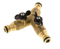 Brass 3x Garden Hose Plug Ball Valve