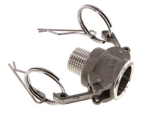 Camlock DN 15 (1/2'') Stainless Steel Coupling R 1/2'' Male Thread Type B MIL-C-27487