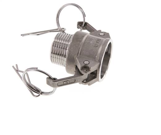 Camlock DN 25 (1'') Stainless Steel Coupling R 1'' Male Thread Type B MIL-C-27487