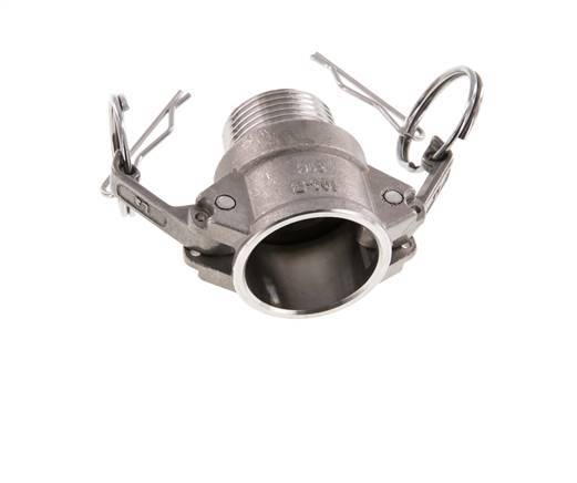 Camlock DN 25 (1'') Stainless Steel Coupling R 1'' Male Thread Type B MIL-C-27487