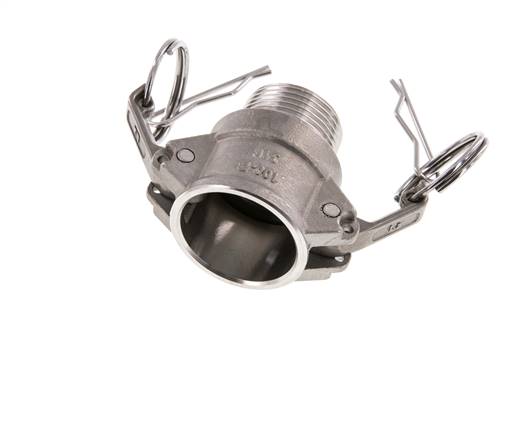 Camlock DN 25 (1'') Stainless Steel Coupling R 1'' Male Thread Type B MIL-C-27487