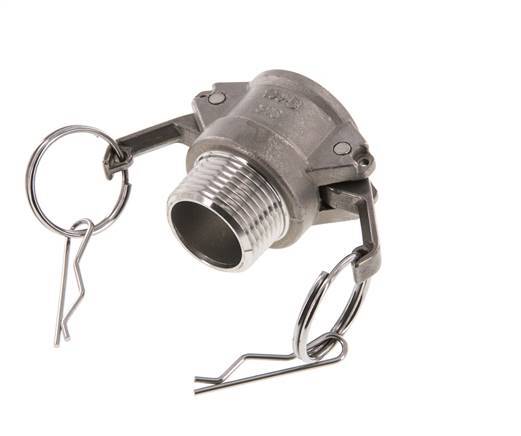 Camlock DN 25 (1'') Stainless Steel Coupling R 1'' Male Thread Type B MIL-C-27487