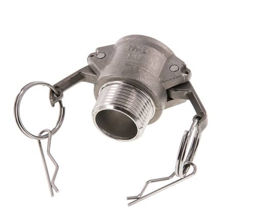 Camlock DN 25 (1'') Stainless Steel Coupling R 1'' Male Thread Type B MIL-C-27487